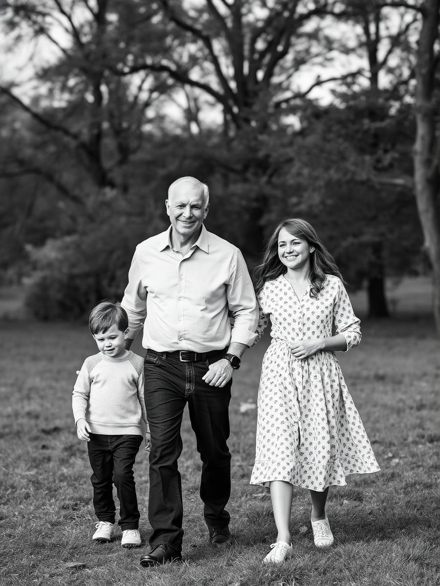 Famille marchant ensemble en extérieur